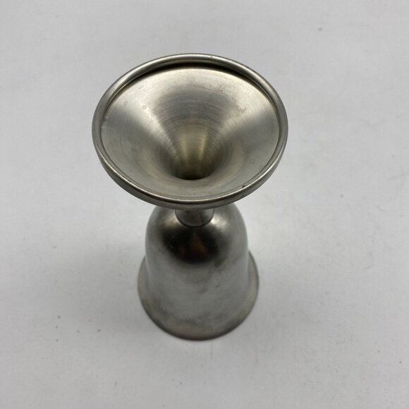 Vtg WEB Pewter Wine Goblet Cocktail Glass Pedestal Footed 6 5/8” Patina‎ Stains - Picture 6 of 10